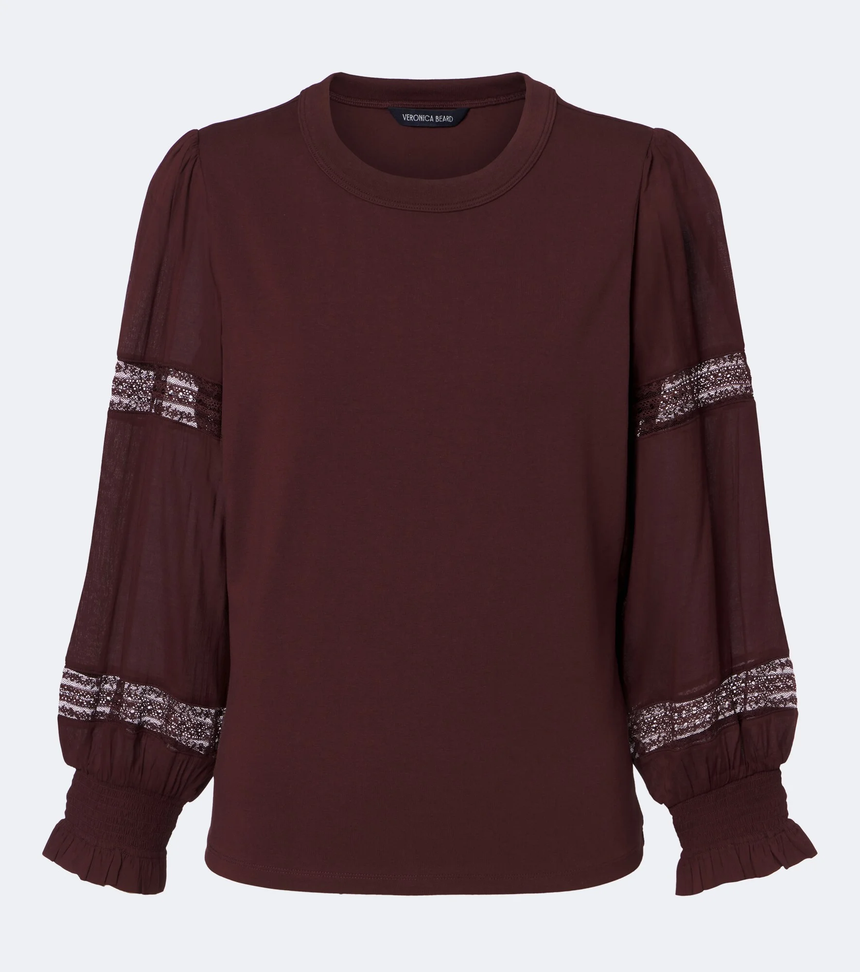 Bellamie lace-trimmed cotton-blend jersey top - 1