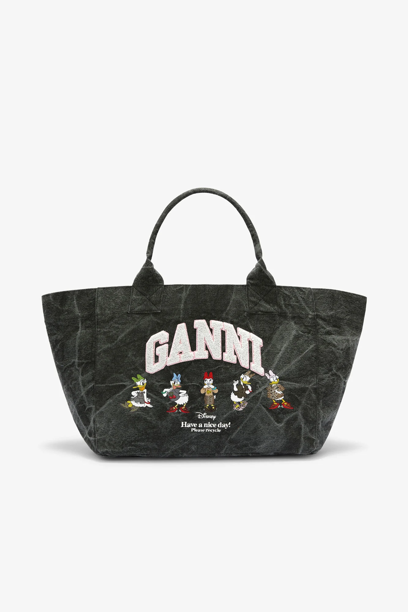 GANNI X DISNEY DAISY DUCK BLEACHED MEDIUM TOTE - 1