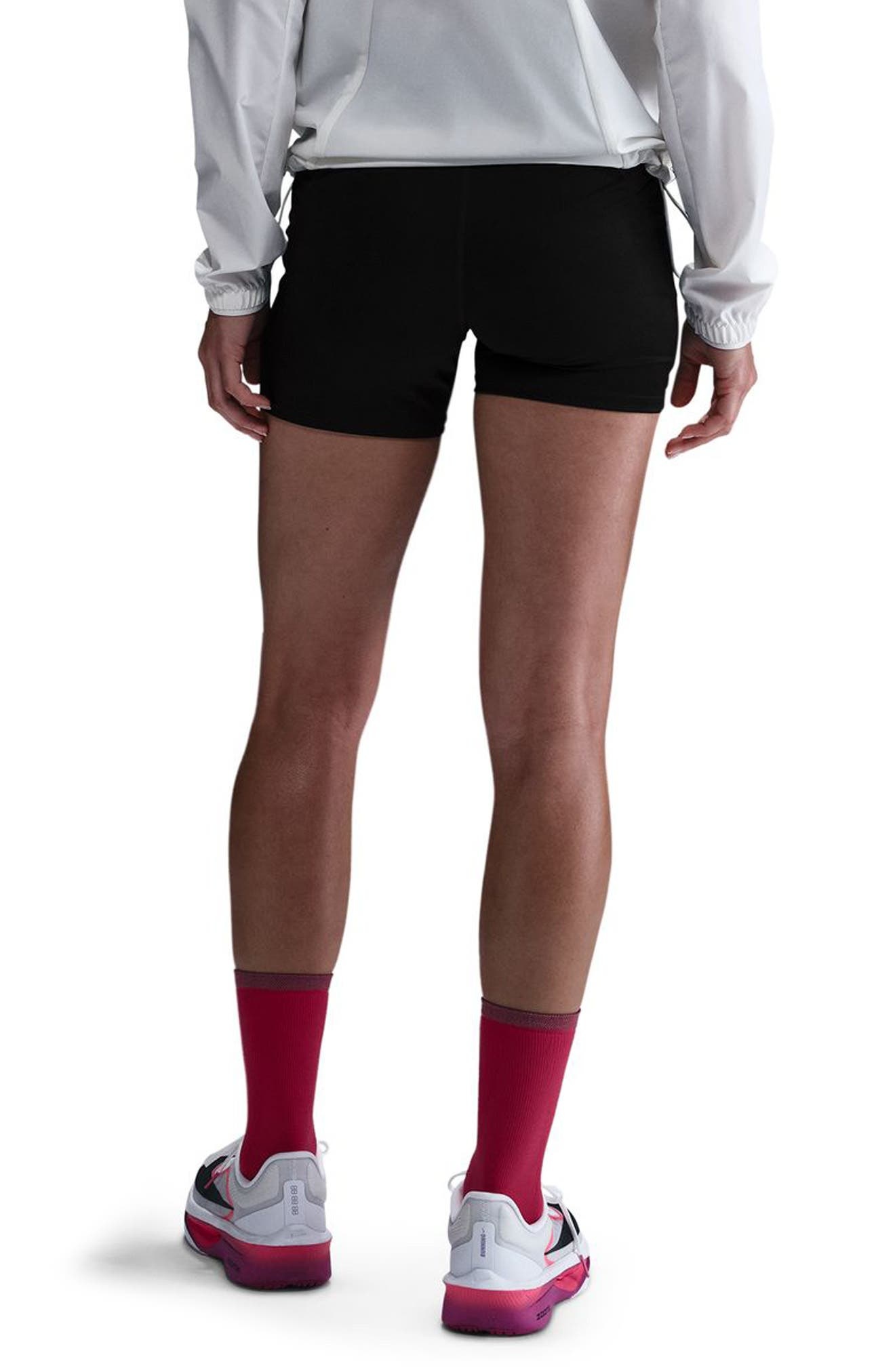 Nike Swift Dri-Fit High Waist Bike Shorts in 010 Black/reflective Silv at Nordstrom - 2