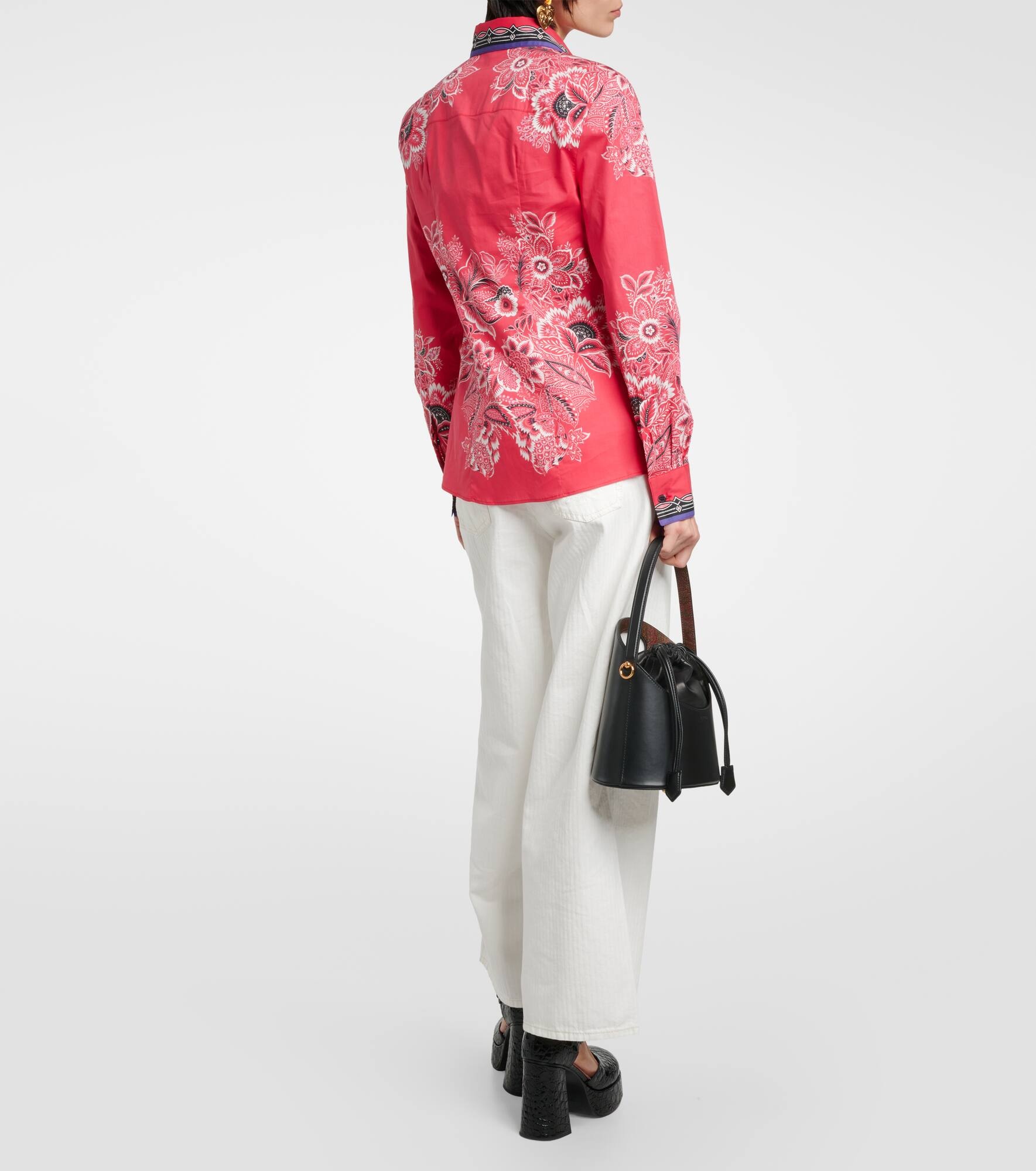 Floral cotton-blend shirt - 3