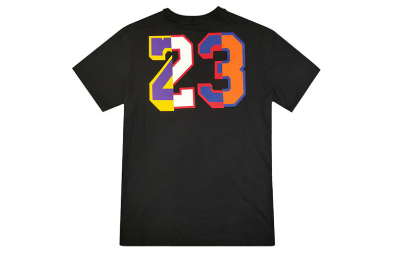 Jordan Air Jordan Colorful Logo Breathable Short Sleeve Black AT8943-010 outlook