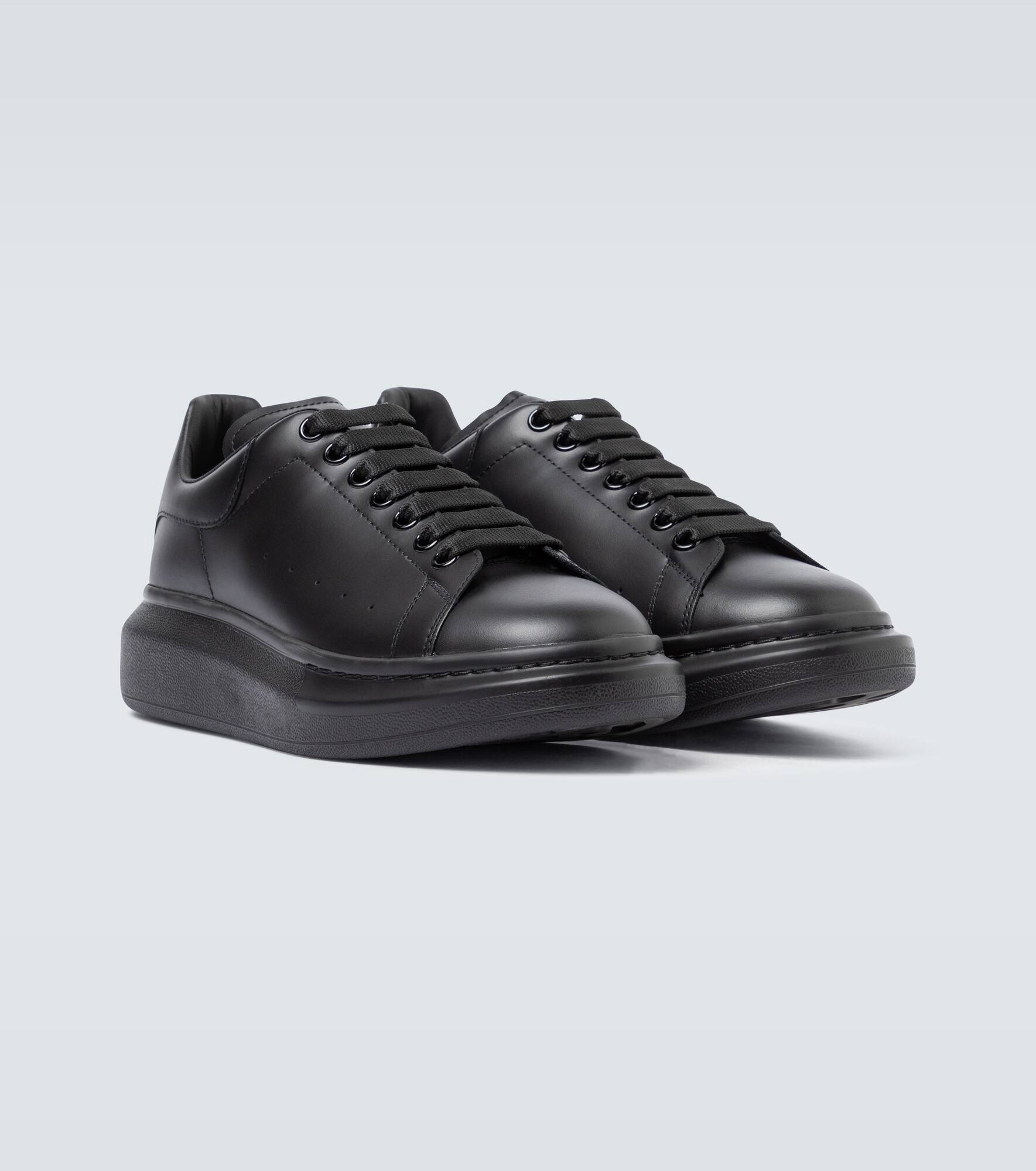 Oversized leather sneakers - 5