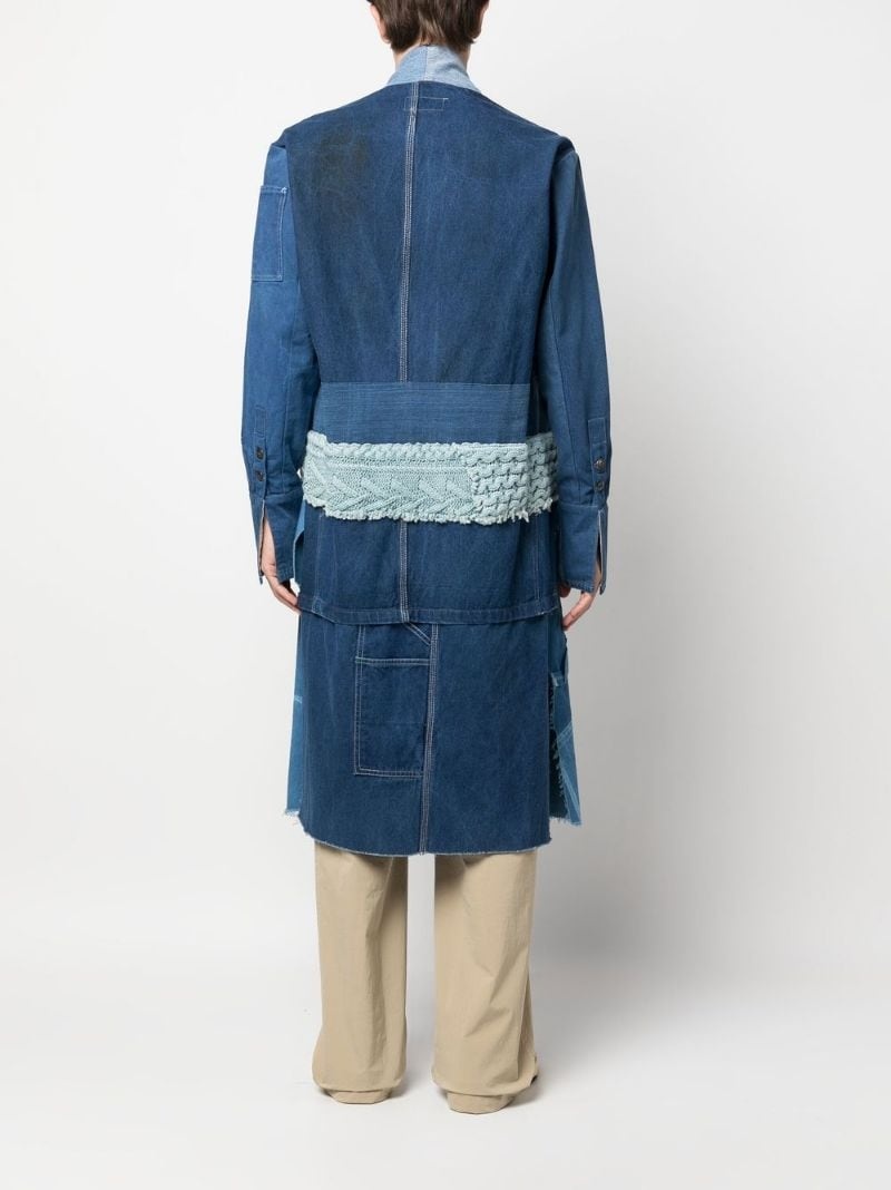 patchwork cotton coat - 4