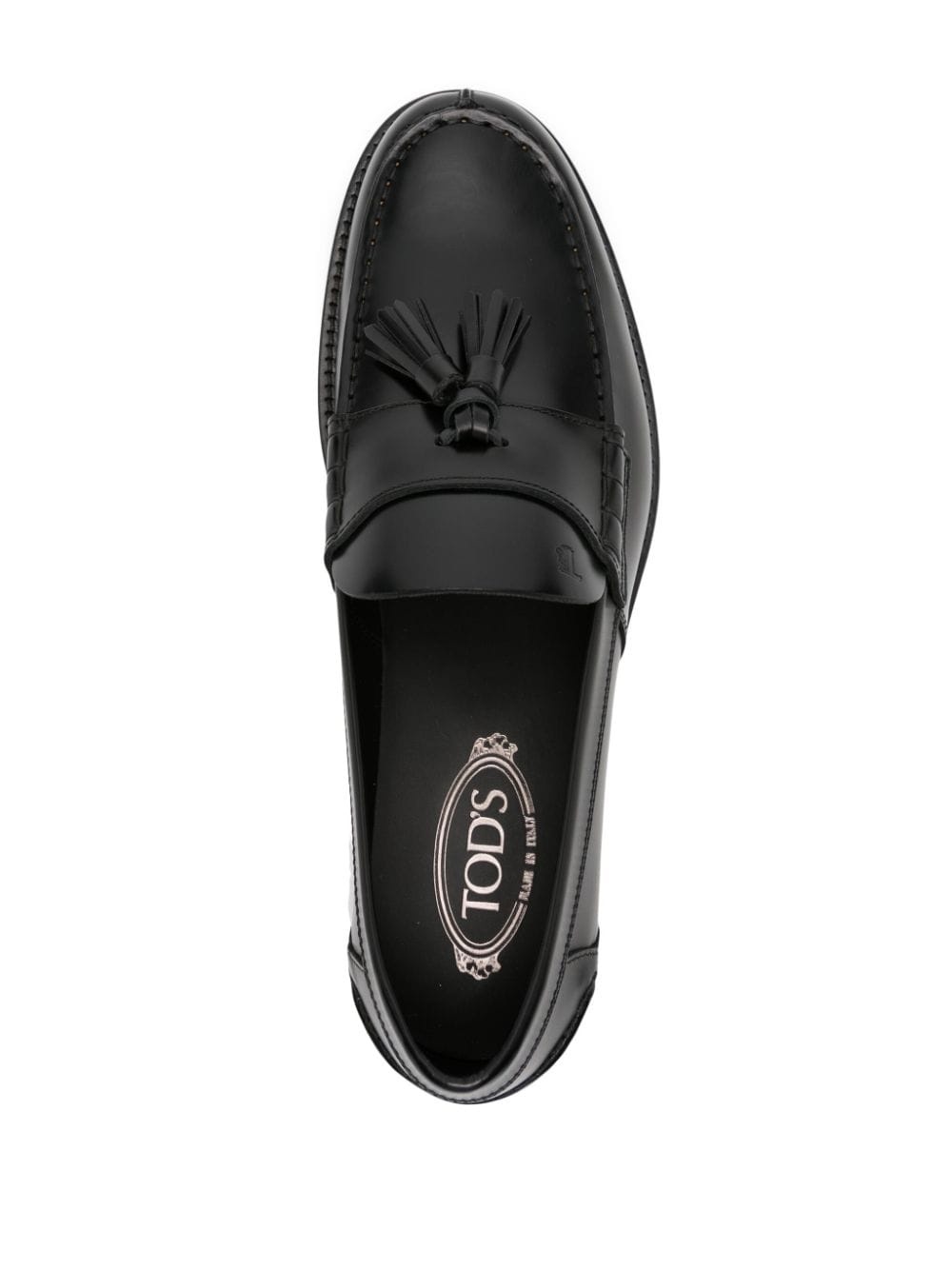 tassel-embellished leather loafers - 4