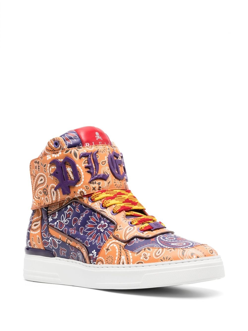 paisley-print hi-top sneakers - 2