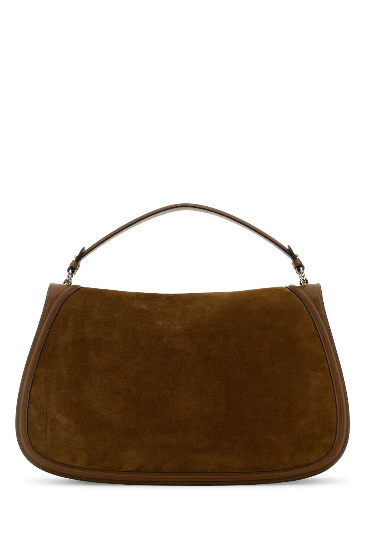 Gucci Women Brown Suede And Leather Large Gucci Blondie Handbag - 3