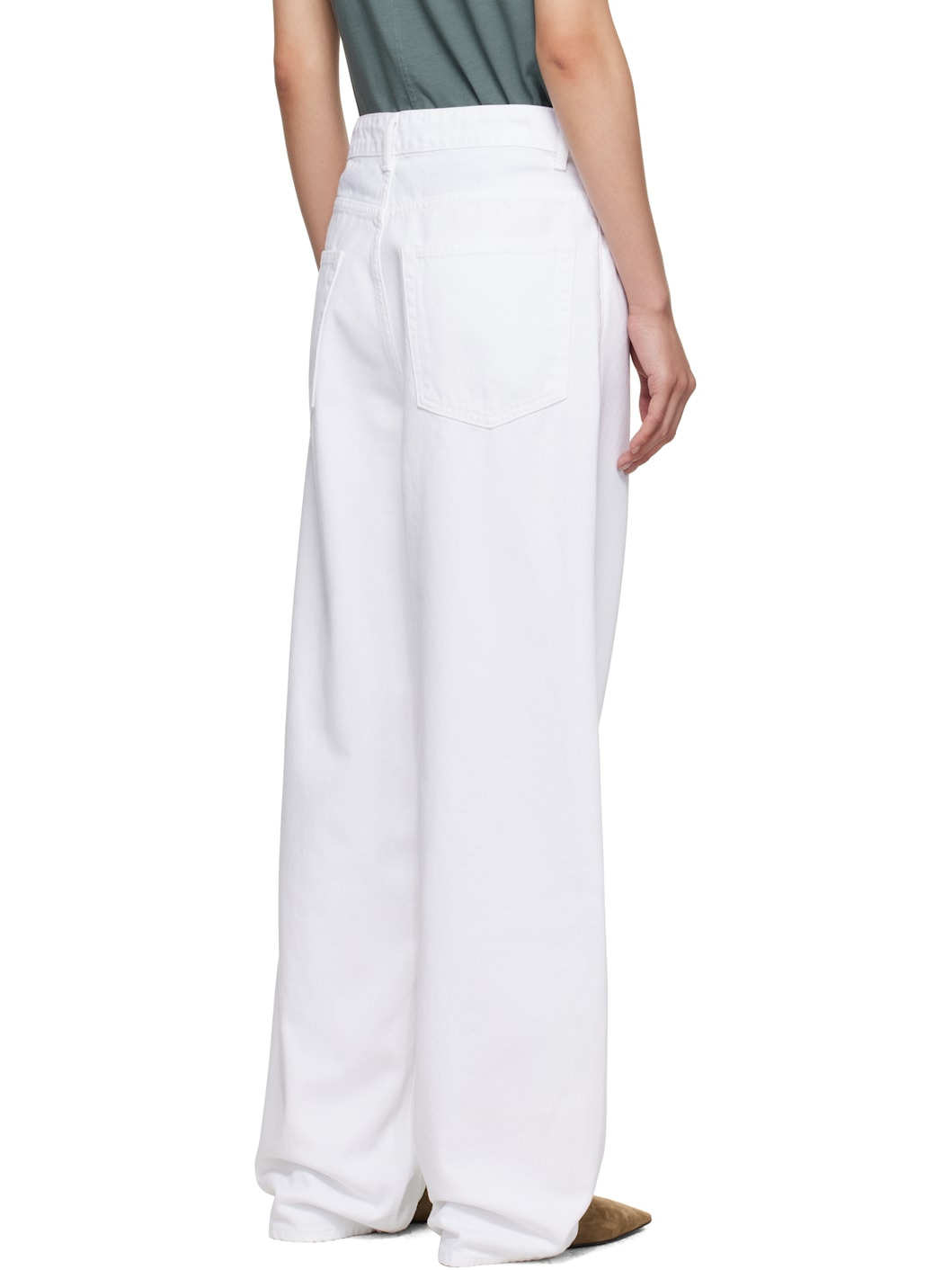 White Signature Baggy Fit Jeans - 3