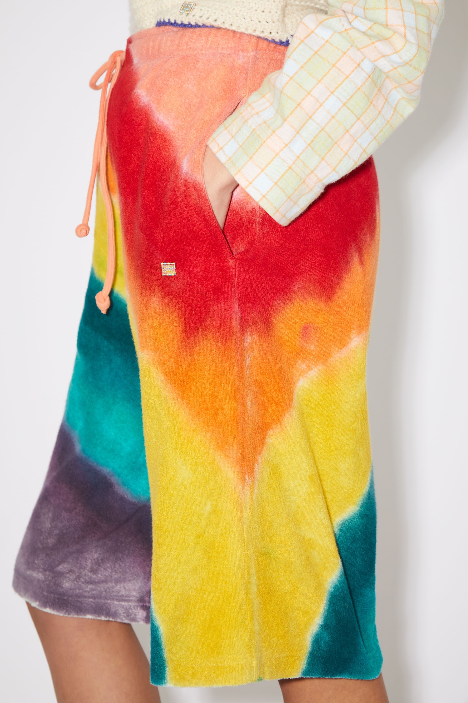 Rainbow cotton sweat shorts - Pastel pink - 4