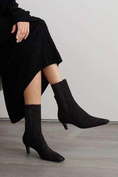 Totême The Mid Heel suede Chelsea boots outlook