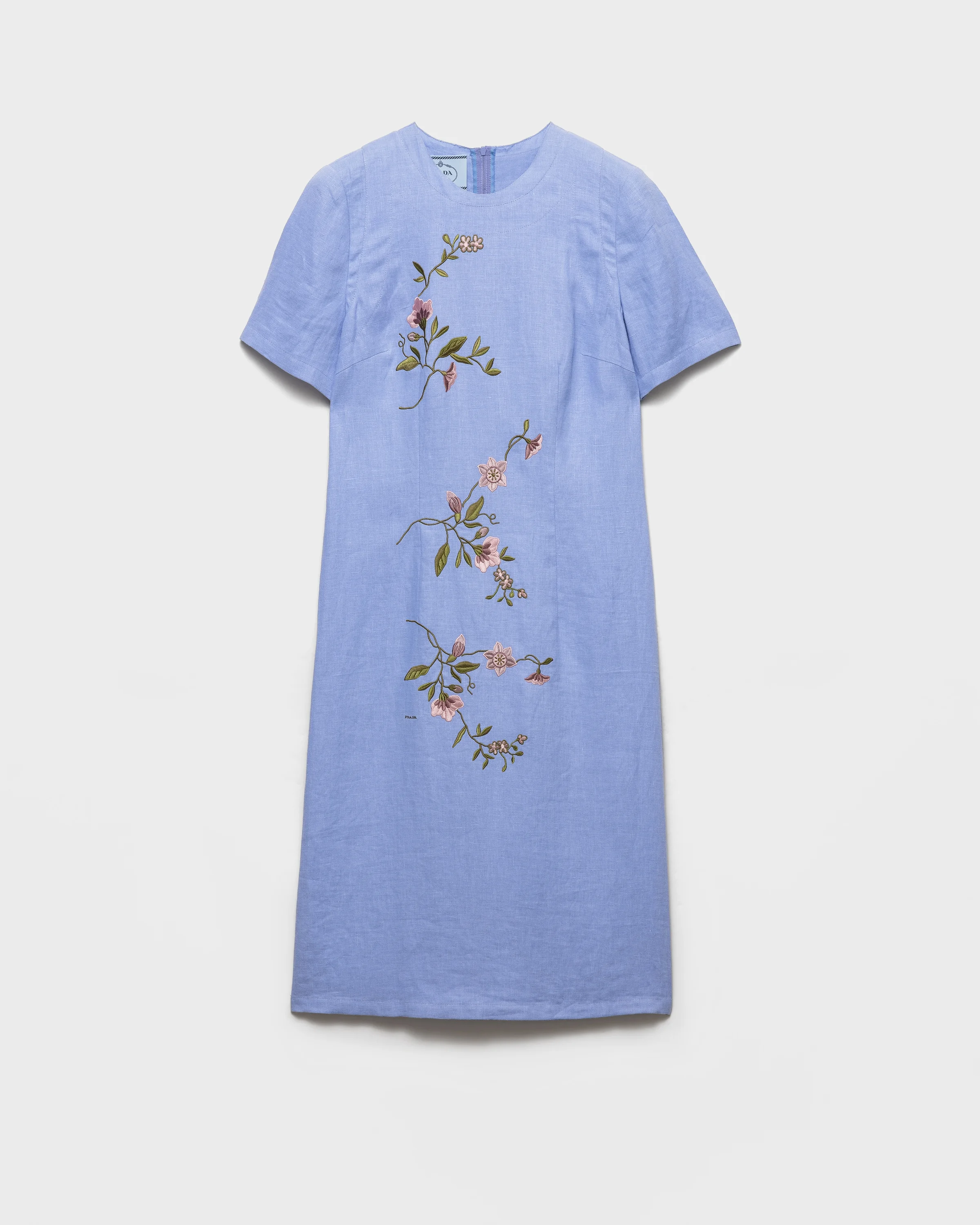 Embroidered linen dress - 1