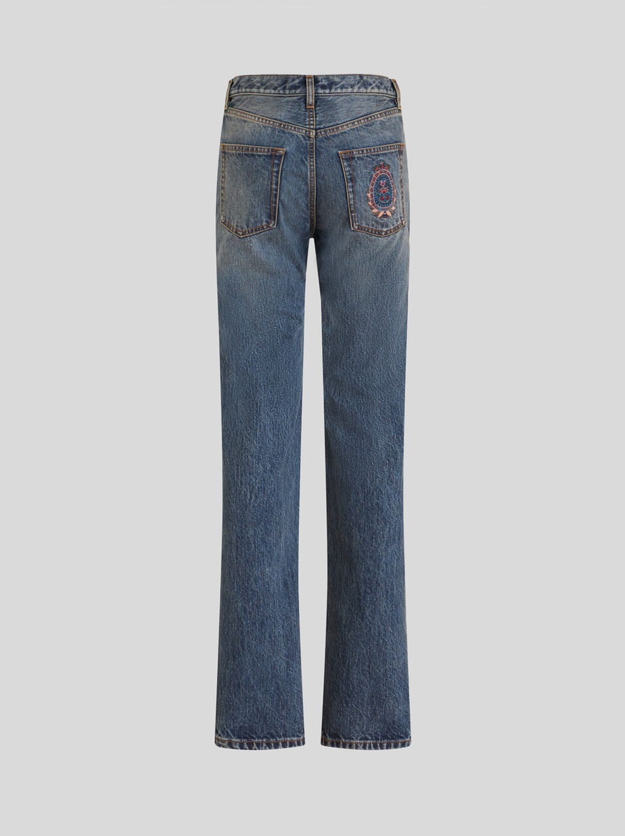 JEANS WITH PLACED EMBROIDERY - 6