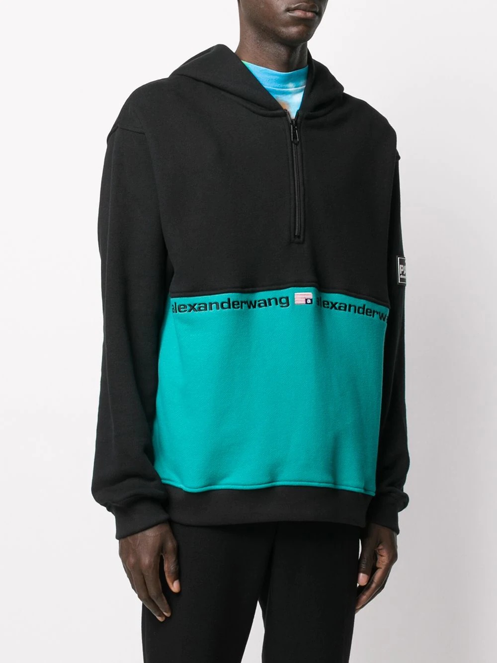 bi-colour hooded sweatshirt - 3