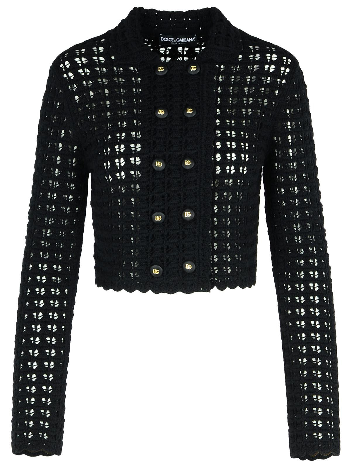 Dolce & Gabbana Black Virgin Wool Jacket Women - 1