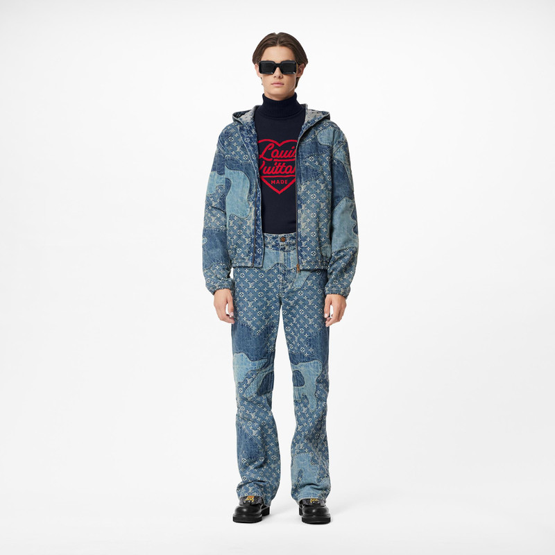 Louis Vuitton Monogram Patchwork Denim Hoodie outlook