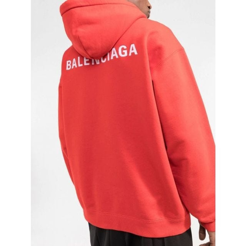BALENCIAGA Men's Balenciaga Hoodie Regular Fit in Red outlook