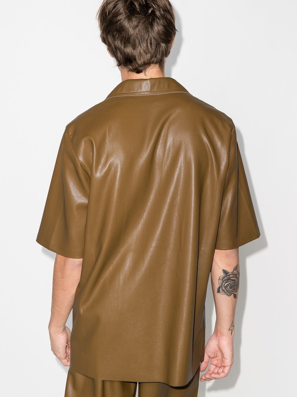 Osmo faux-leather shirt - 3