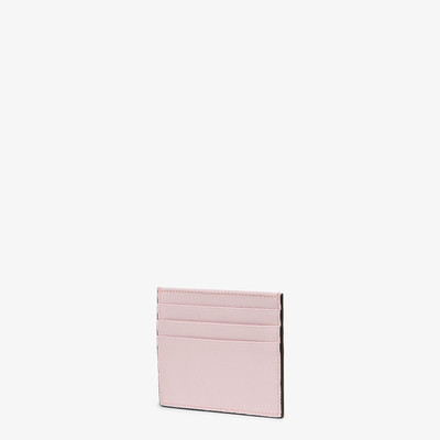 FENDI Pink leather flat card holder outlook