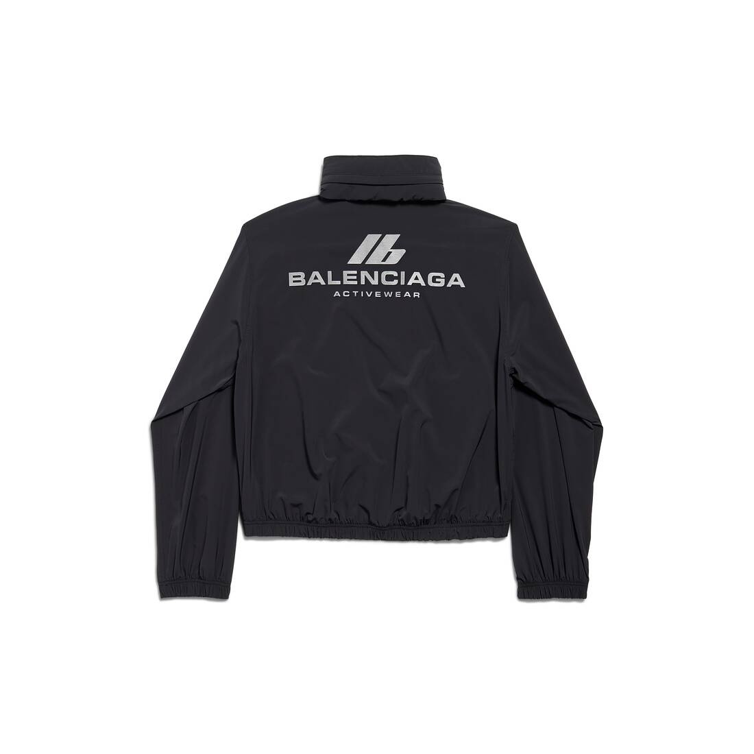 【BALENCIAGA】ACTIVEWEAR SHRUNK WINDBREAKER BALENCIAGA Women's Activewear Shrunk Windbreaker in Black
