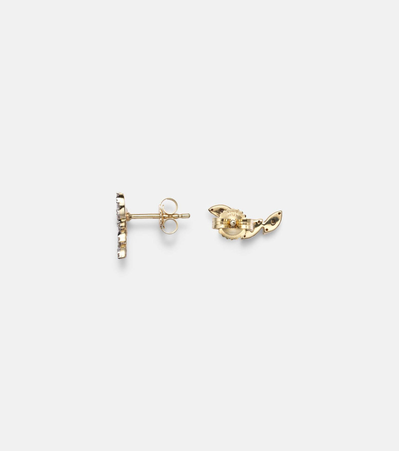 Muse Tiara 10kt gold earrings with diamonds 4