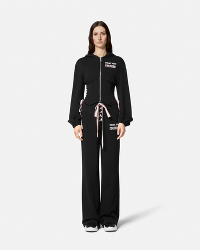 VERSACE JEANS COUTURE Logo Lace-Up Sweatpants outlook