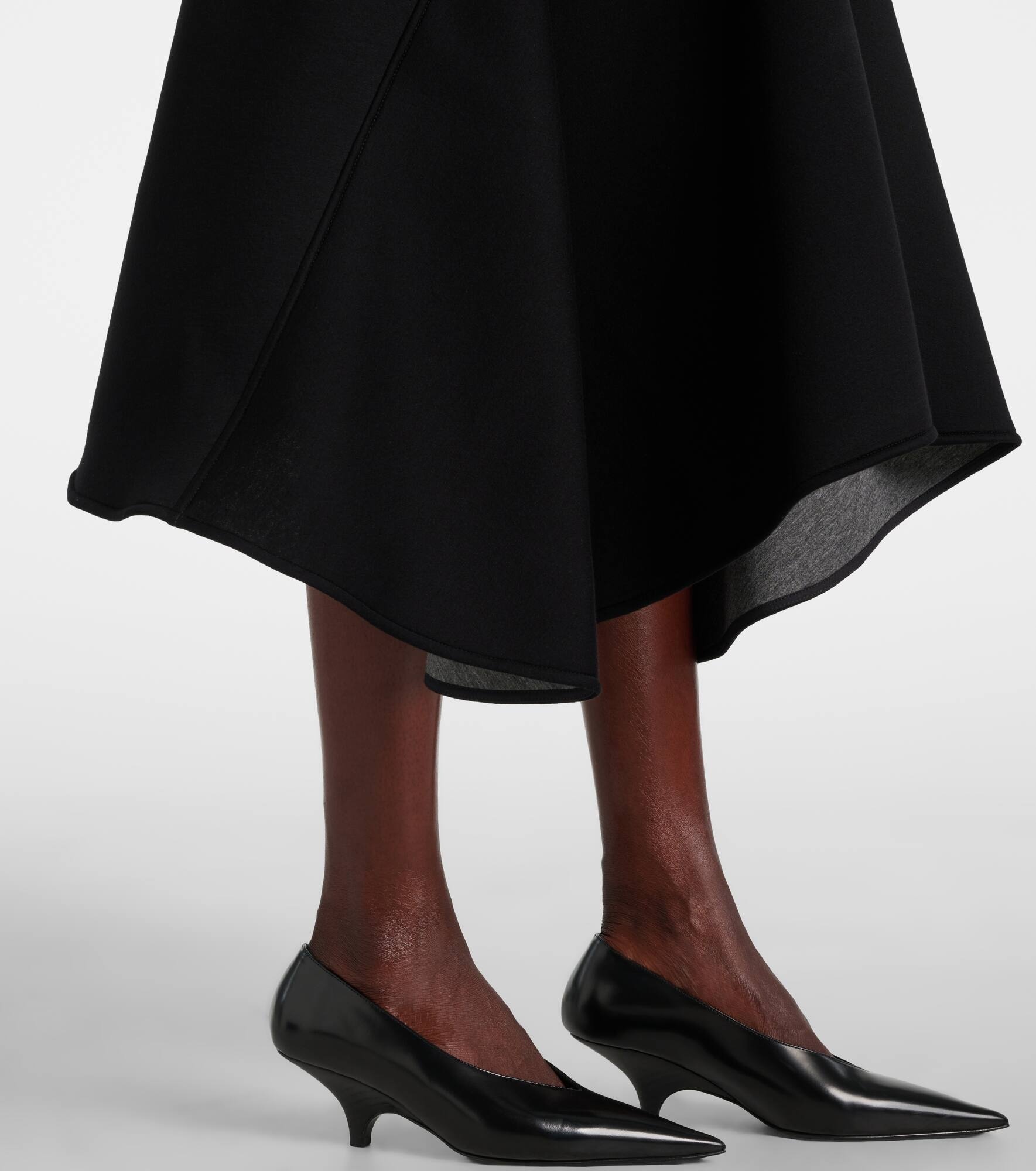 Pleated asymmetric midi skirt - 5