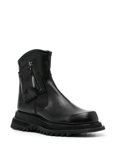 Julius Engineer leather ankle boots outlook