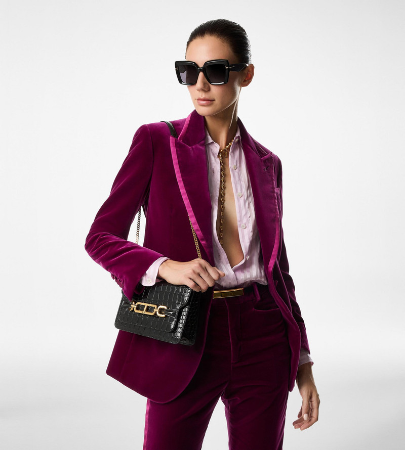 TOM FORD VELVET "WALLIS" TAILORED TUXEDO PANTS outlook