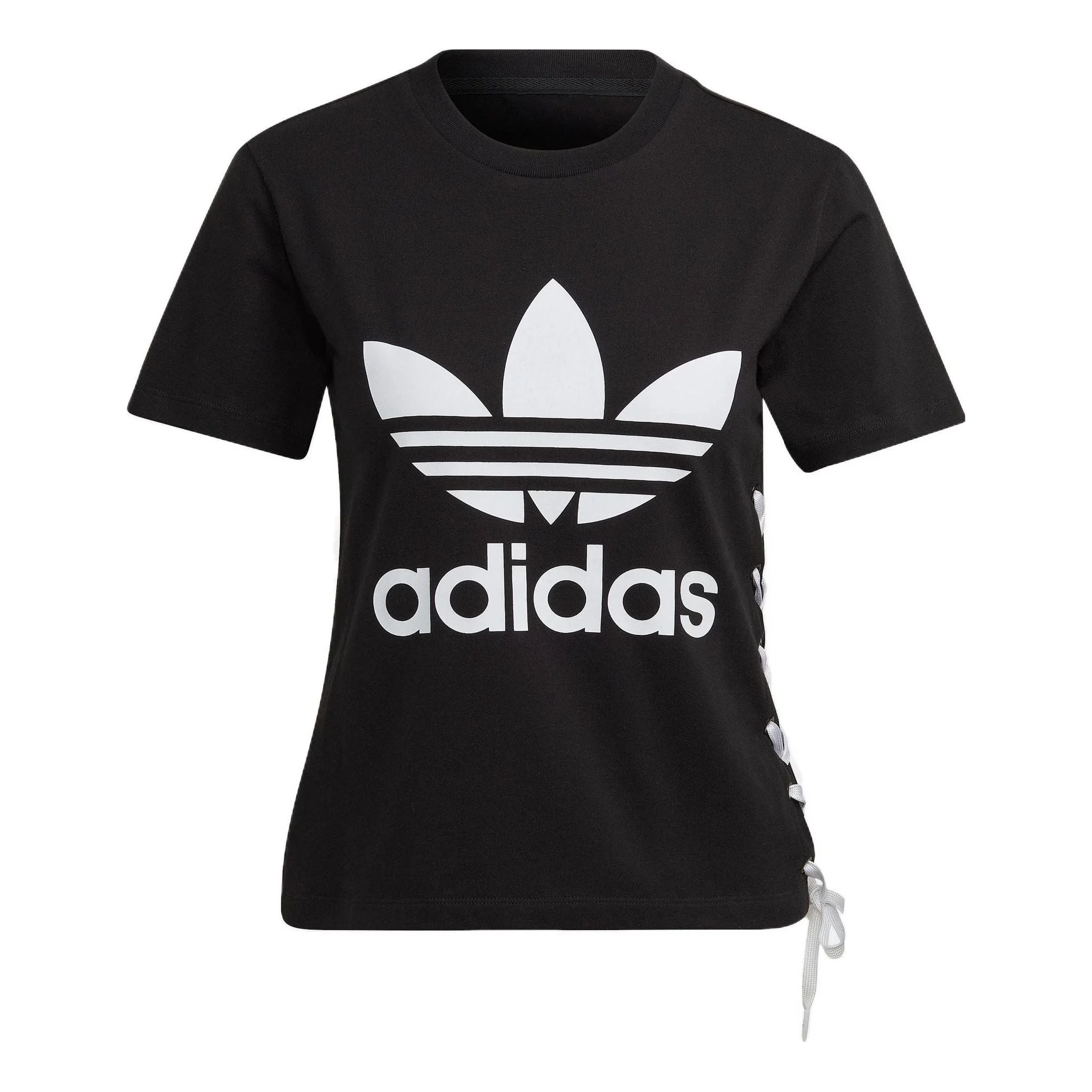 (WMNS) adidas Always Original Trefoil T-Shirt Asia Sizing 'Black White' HS2599 - 1