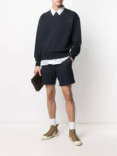 AMI Paris turn-up hem chino shorts outlook