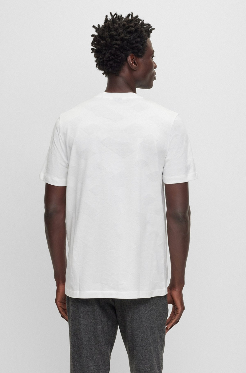 MERCERISED-COTTON T-SHIRT WITH LARGE JACQUARD-WOVEN MONOGRAMS 5
