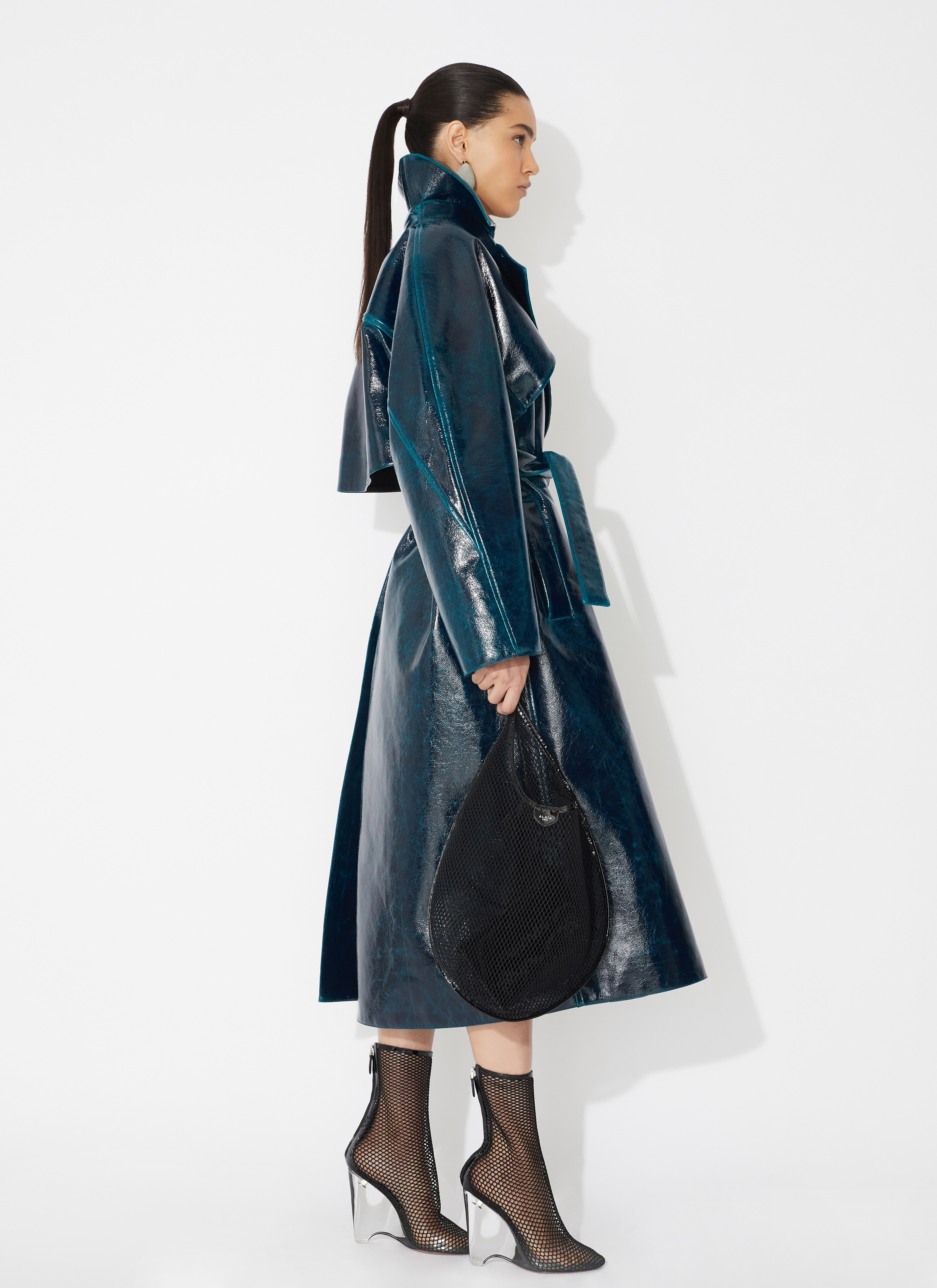 MIRROR WOOL TRENCH - 4