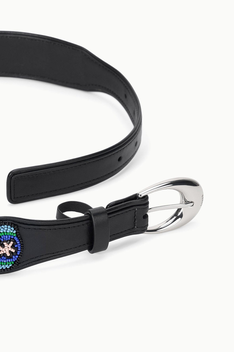 STAUD MOON BUCKLE BELT BEADED MILLEFIORE 5