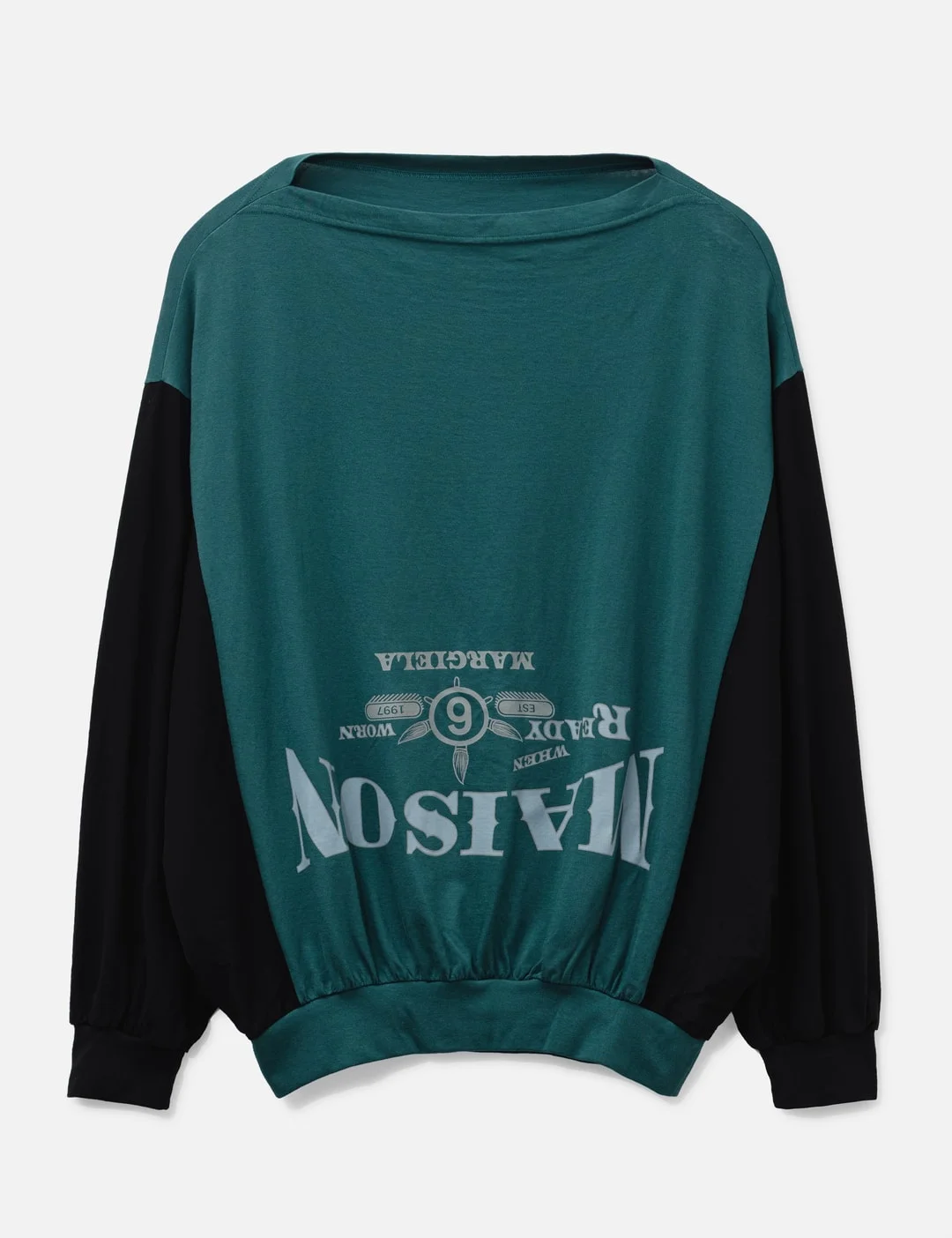 TWO-TONE UPSIDE-DOWN SWEATSHIRT - 1