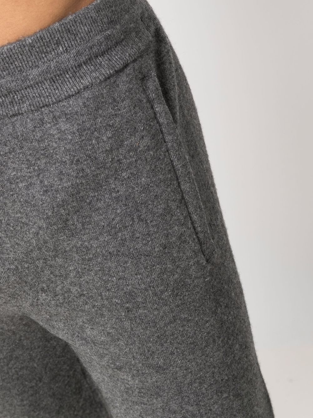 solid-color knit track pants - 5