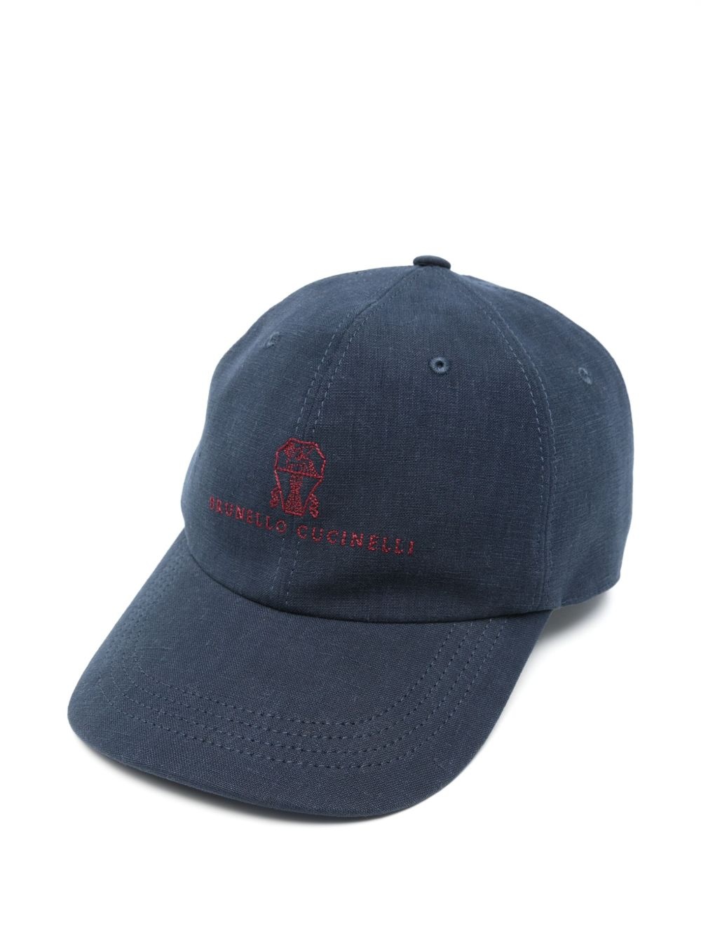 logo-embroidered cap - 1