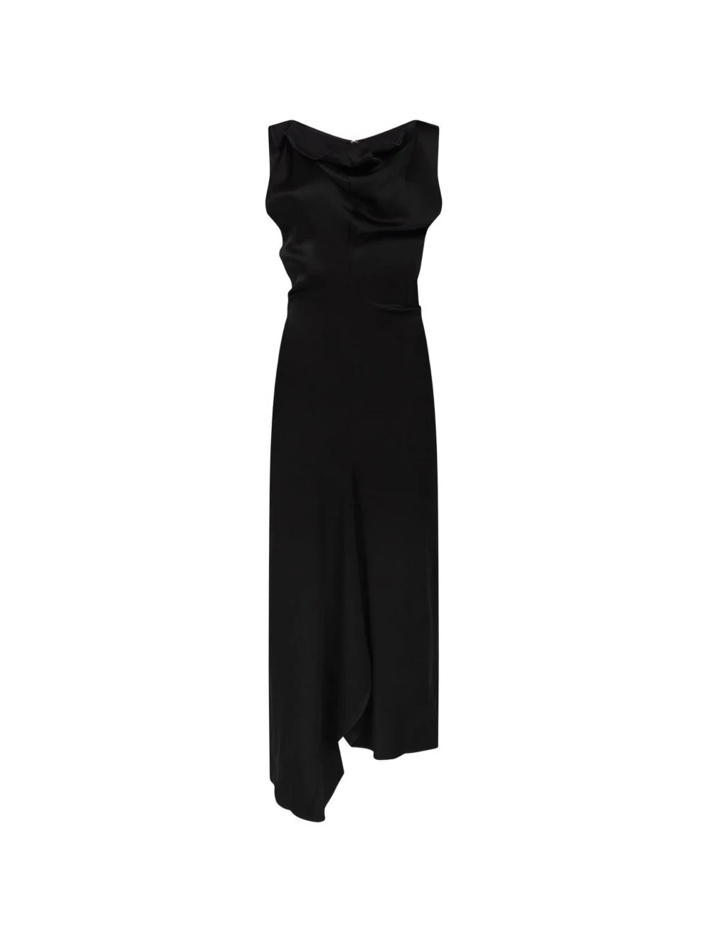 draped asymmetric midi dress - 1