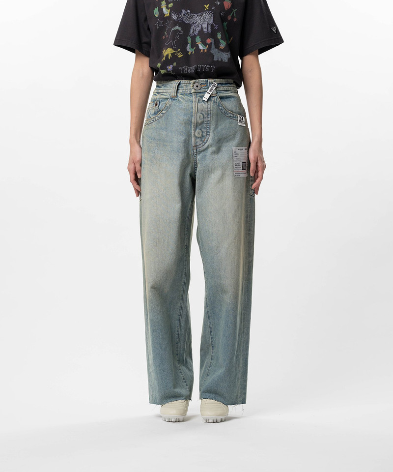 Amateur Sewn Like Wide Denim Pants 14