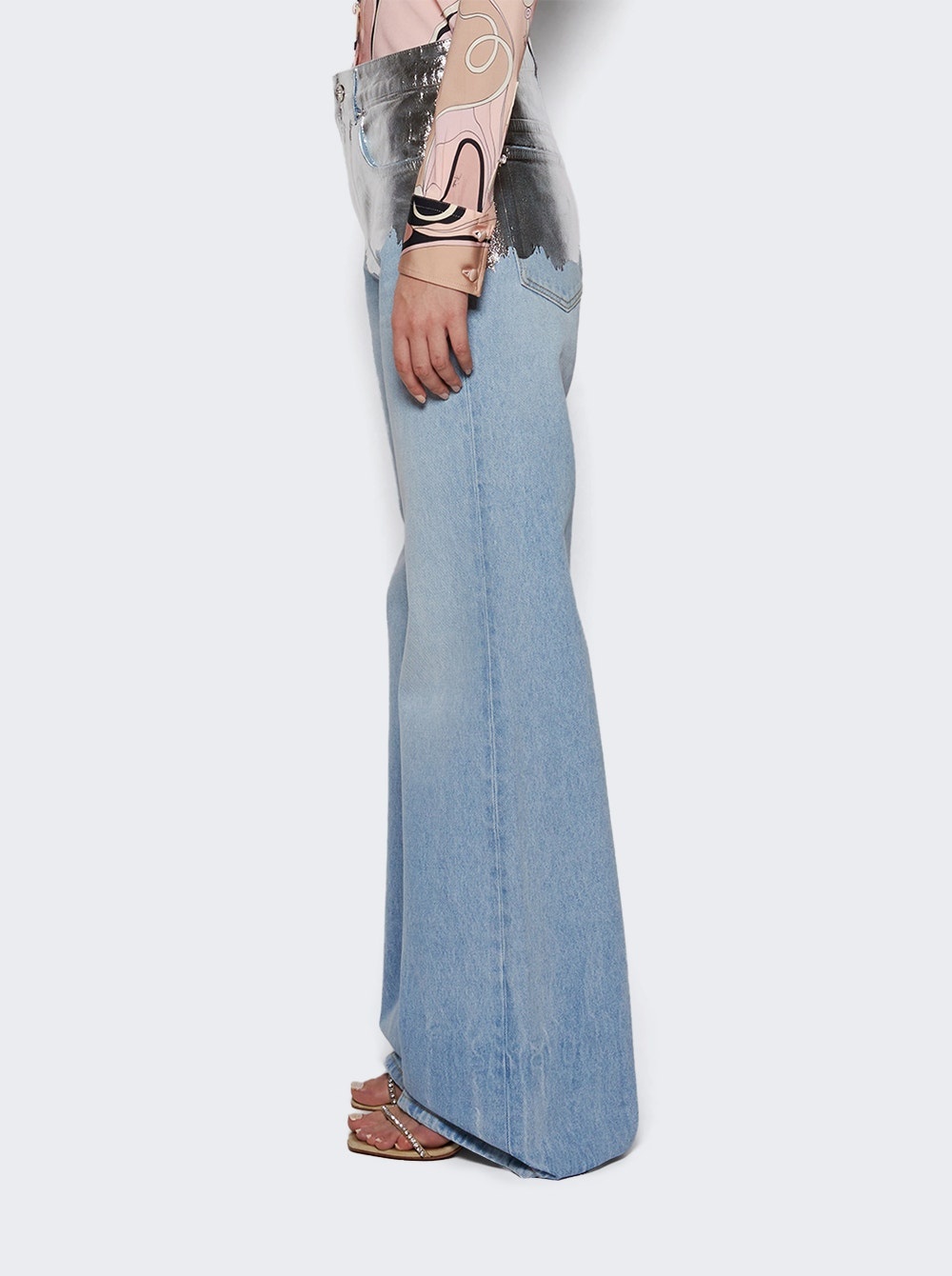Pantalon Straight Pants Light Blue Denim - 3
