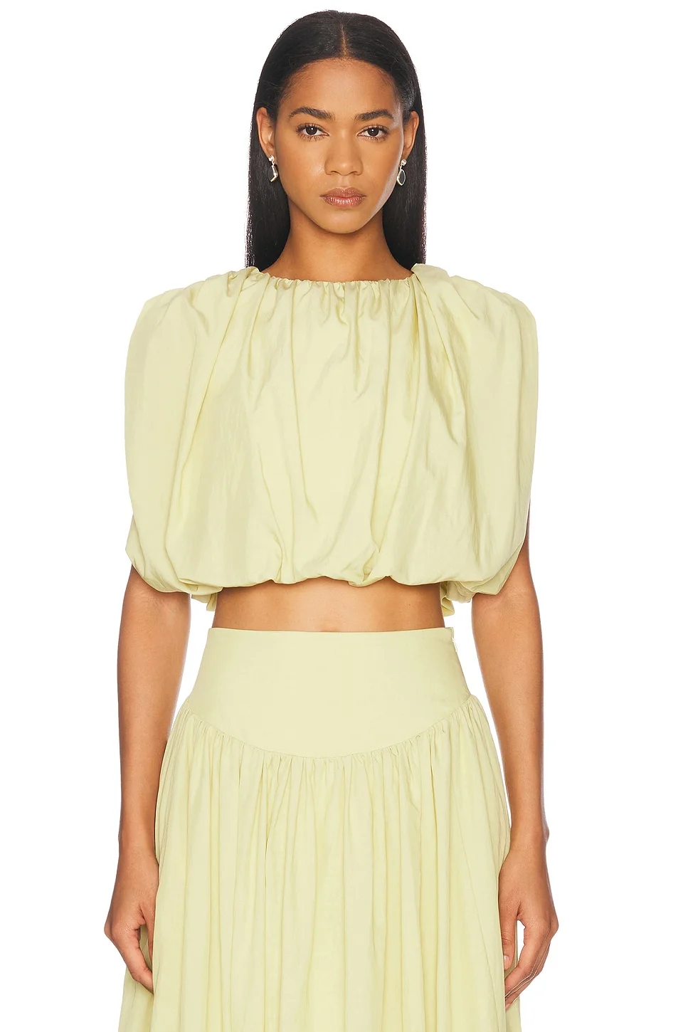 Nadira Cropped Sleeveless Bubble Top - 1