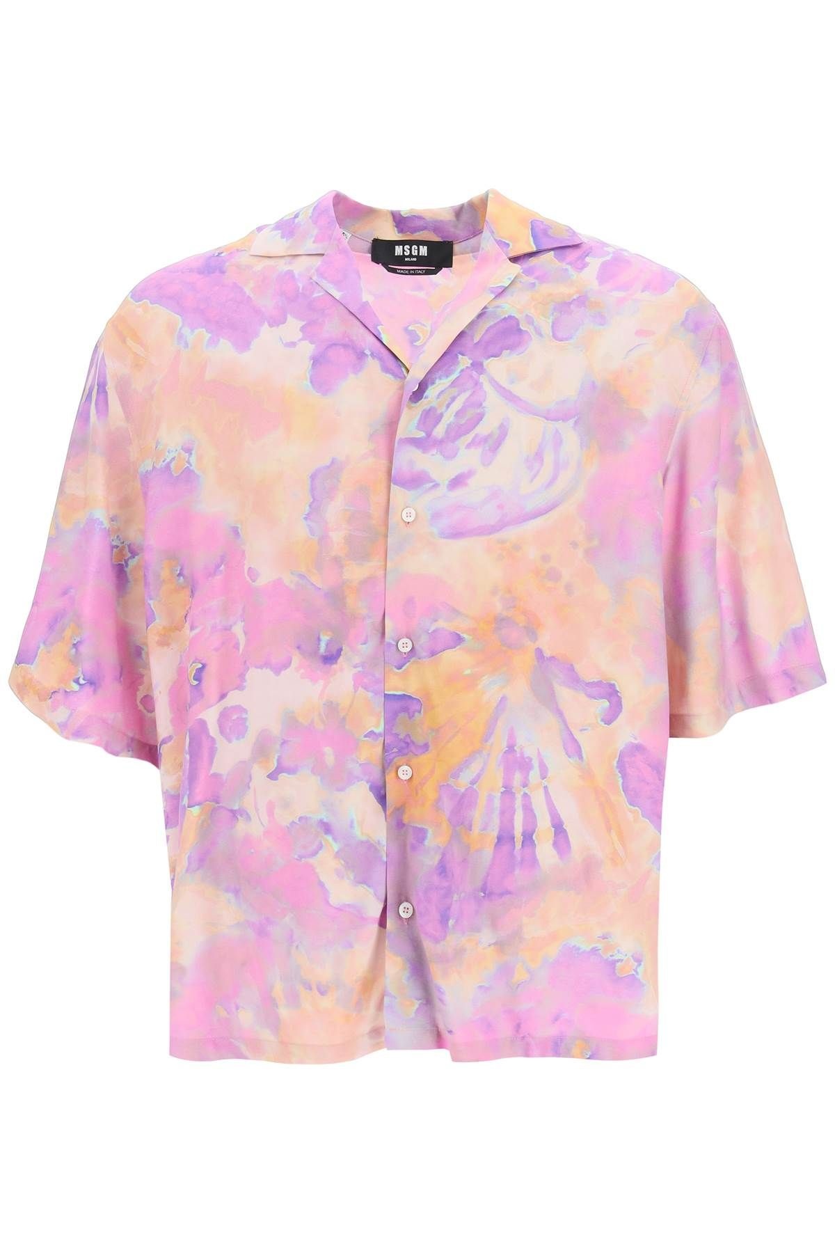 TIE-DYE SHIRT WITH SHELLS CAMO MOTIF - 1