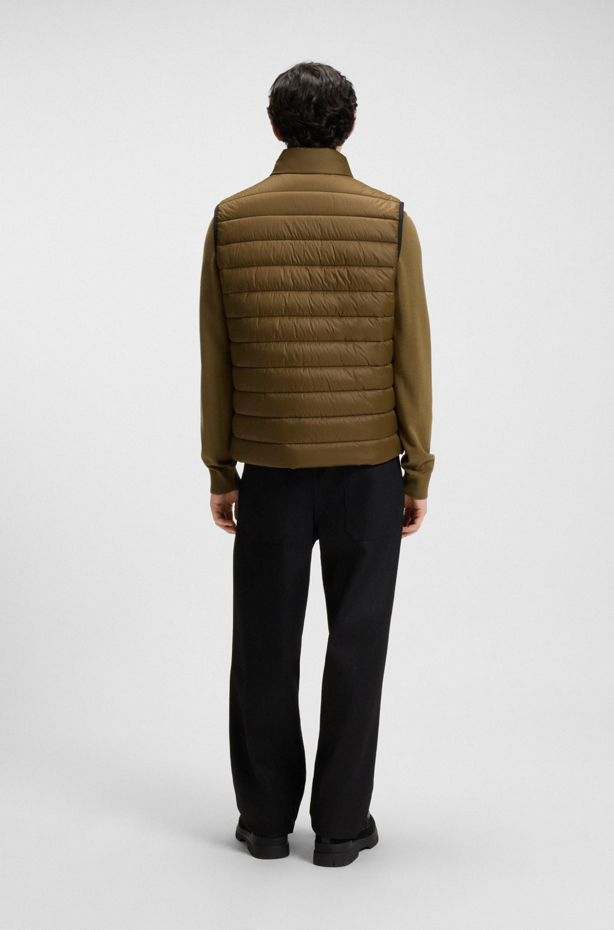 WATER-REPELLENT GILET WITH LOGO PRINT - 4