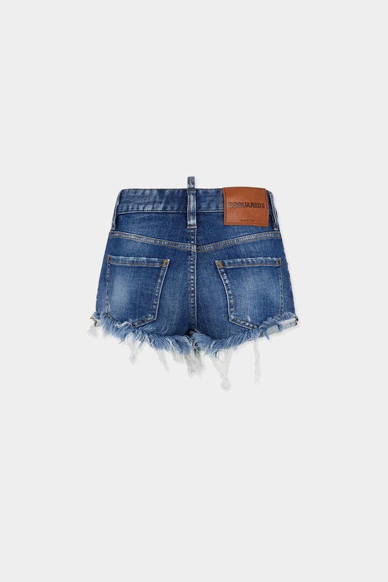 DSQUARED2 MEDIUM WASH TRUCKER HOT PANTS outlook