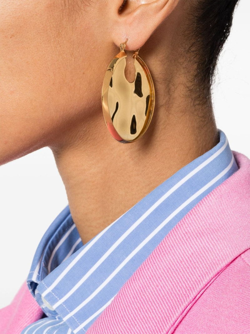 PATOU hammered-effect hoop earrings outlook