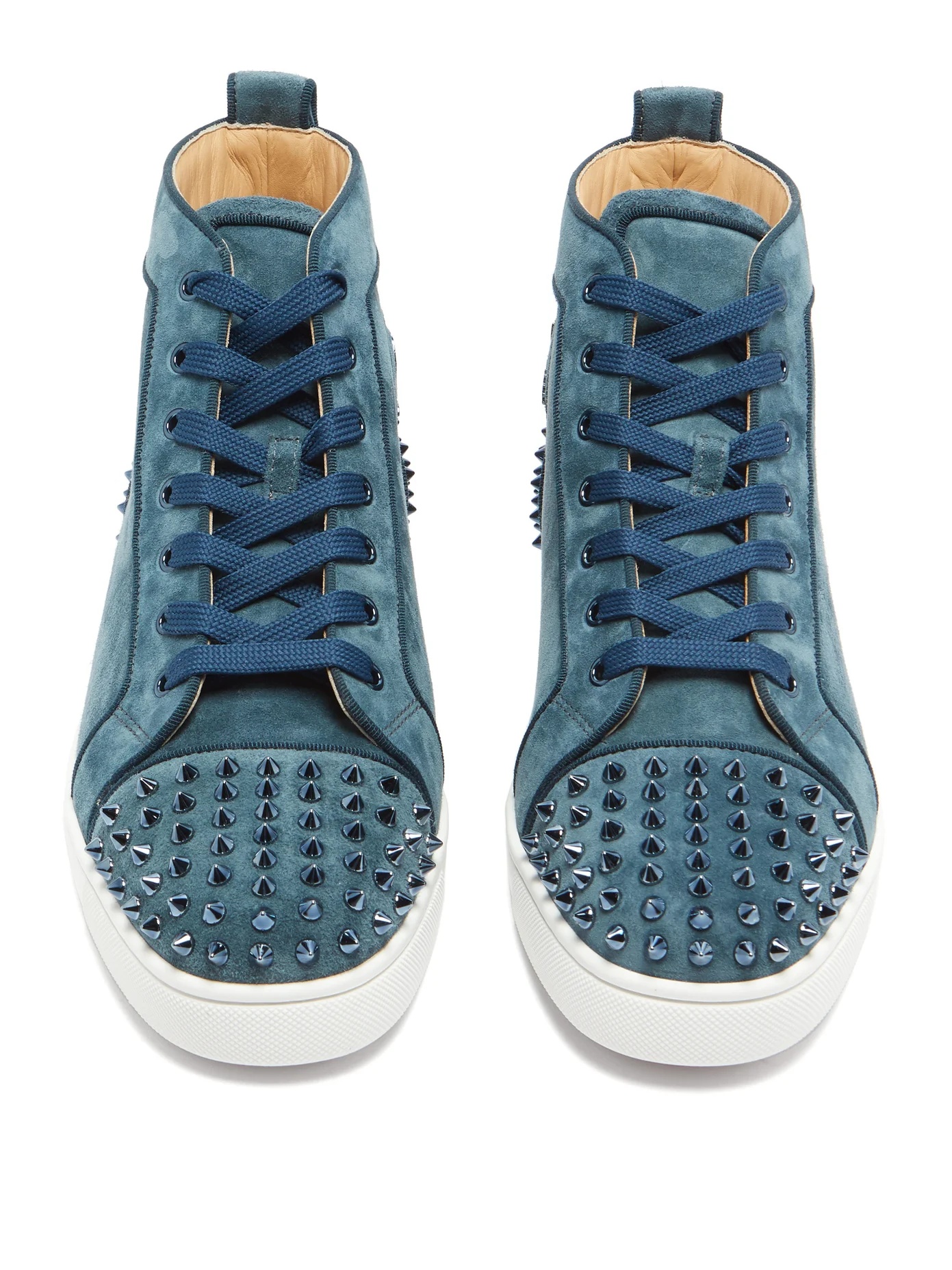 Lou Spikes high-top suede studded trainers - 5