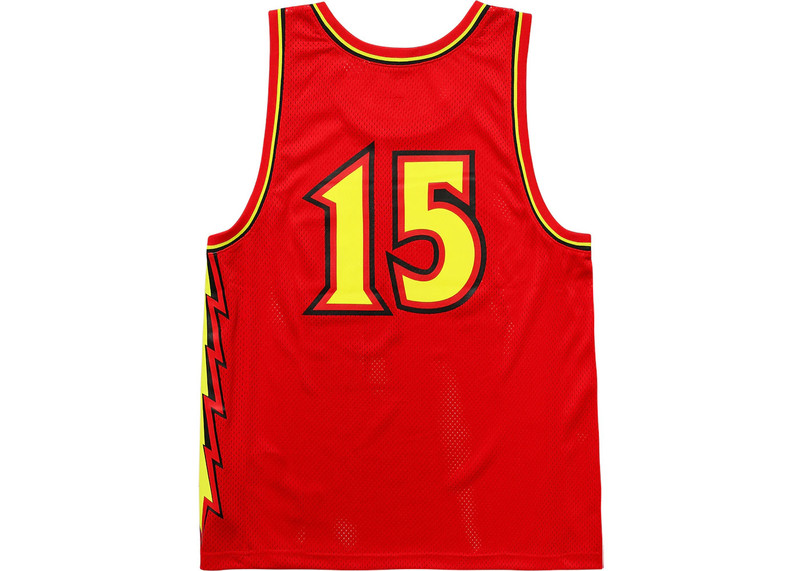 Supreme Supreme Bolt Basketball Jersey Red outlook