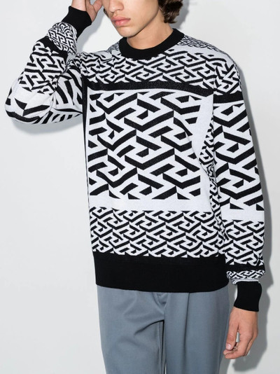 VERSACE La Greca knitted jumper outlook