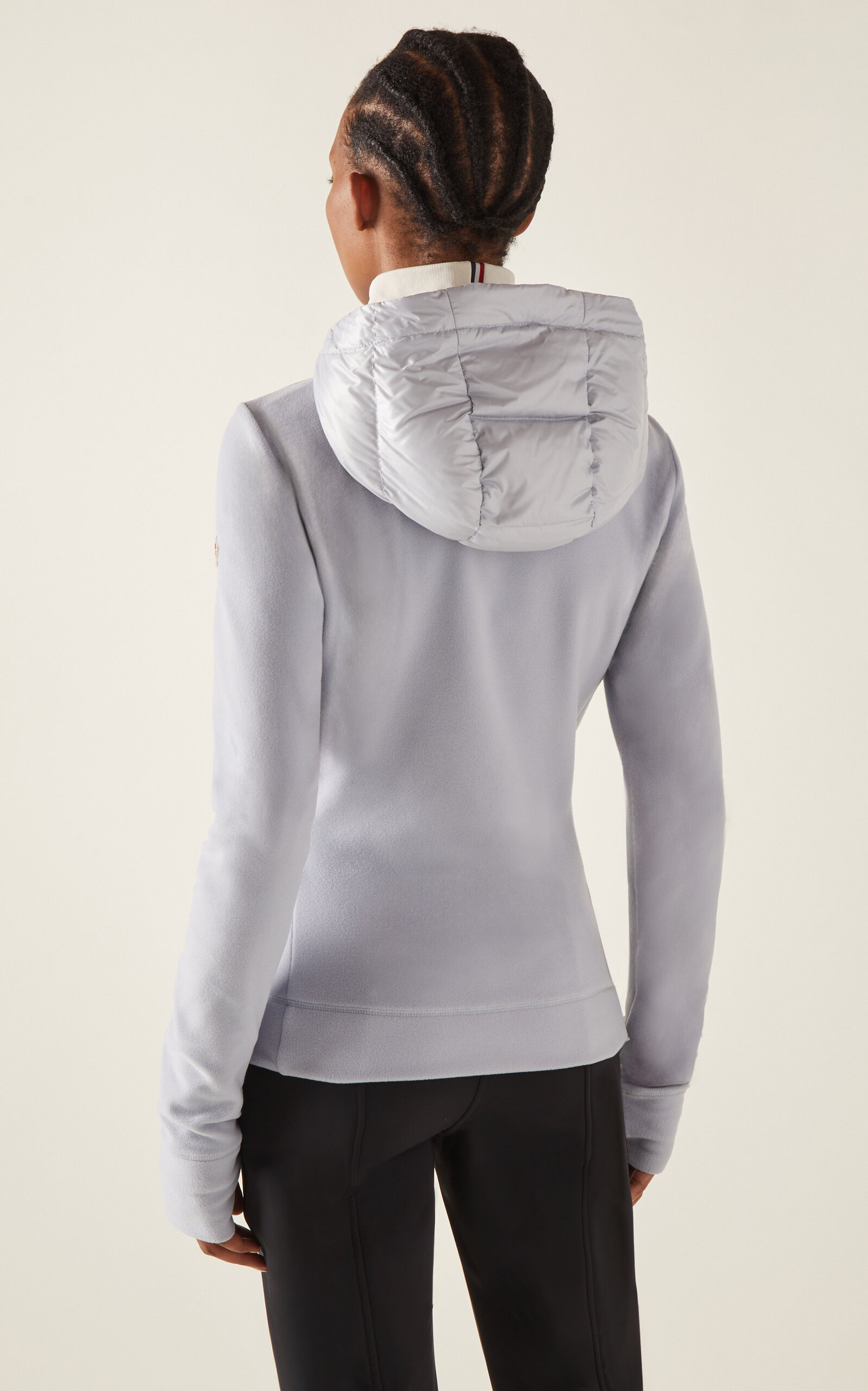 Down-Paneled Fleece Cardigan blue - 4