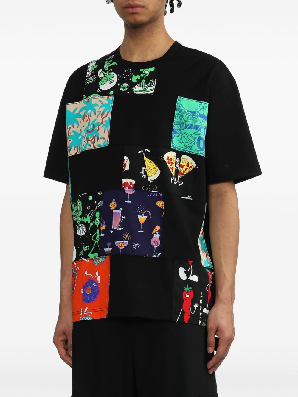 x Lousy Livin patchwork cotton T-shirt - 3