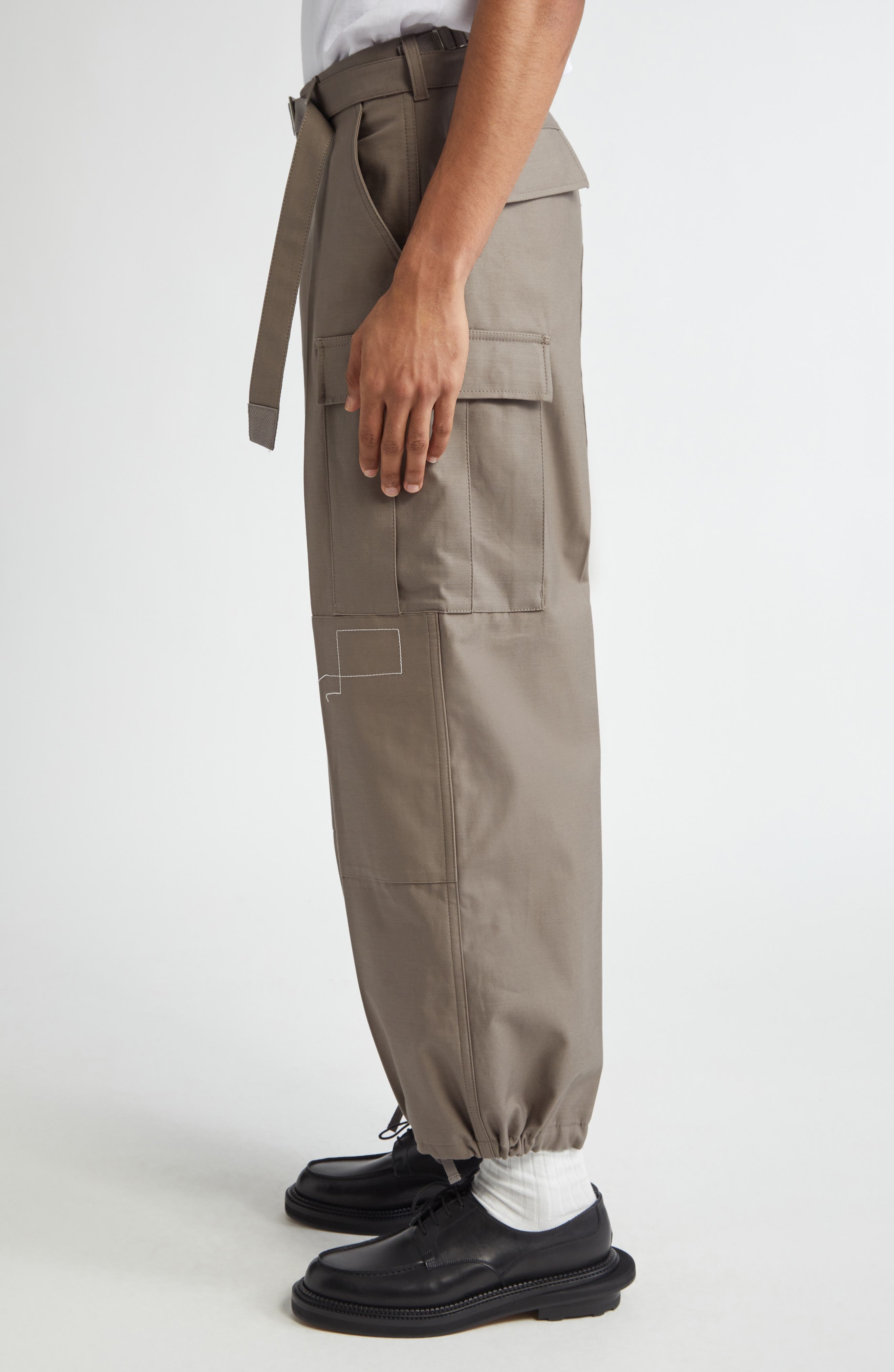 Sacai x WTAPS® Cotton Parachute Cargo Pants in Taupe at Nordstrom - 4