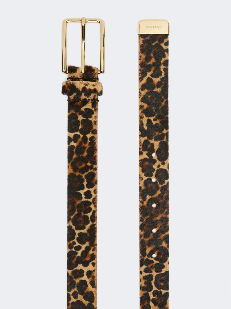 Max Mara OMETTO Leopard-print pony hair belt - CAMEL outlook